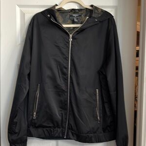Forever 21 Black Windbreaker Jacket